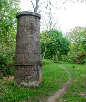 A breather tube and inscription from a ventilator.